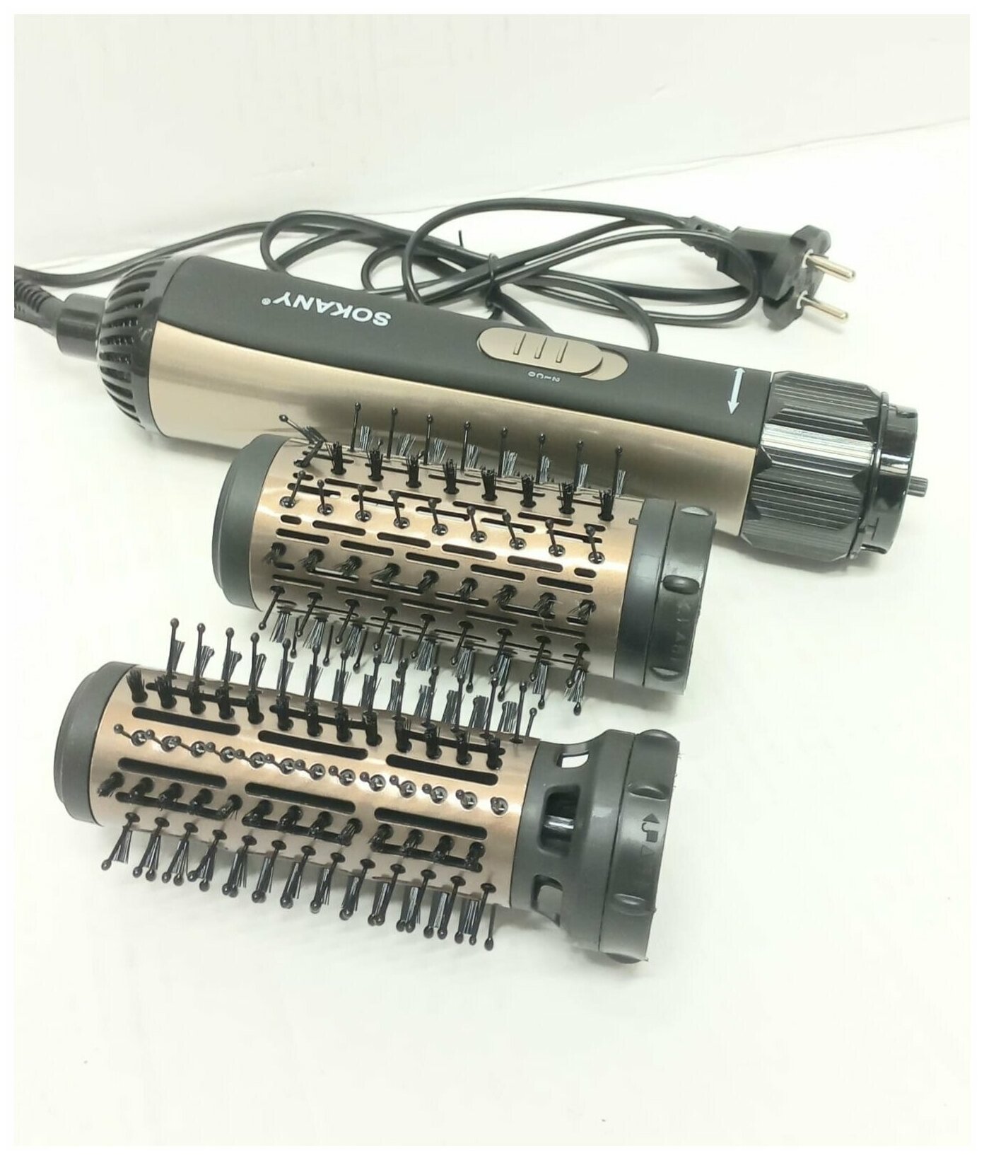 Фен-щетка для волос SOKANY/SD-903/2 насадки/мощность 1000 ВТ/для укладки волос/черный - фотография № 2