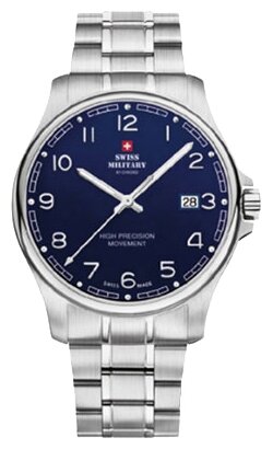 Наручные часы SWISS MILITARY BY CHRONO SM30200.18, серебряный, синий