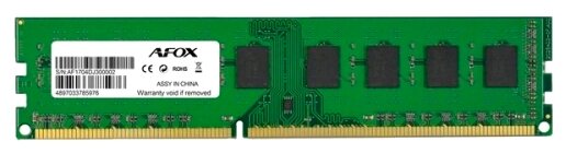 Оперативная память AFOX 8 ГБ DDR3 1600 МГц DIMM CL11 AFLD38BK1P