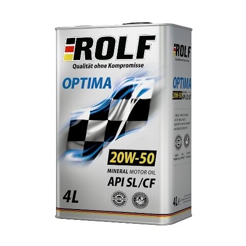Моторное масло ROLF OPTIMA SAE 20W-50, API SL/CF Минеральное 1 л