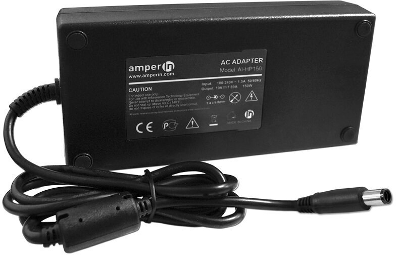 Блок питания (сетевой адаптер) Amperin AI-HP150 для ноутбуков HP 19V 7.89A 150W 7.4*5.0