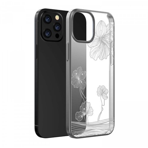 Чехол-накладка Devia Crystal Flora Series Case для iPhone 13 Pro (Цвет: Silver)