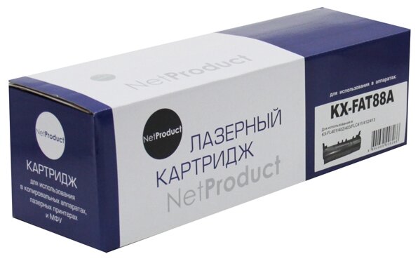 Тонер-картридж NetProduct (N-KX-FAT88A) для Panasonic KX-FL401/402/403/FLC411/412/413, 2K