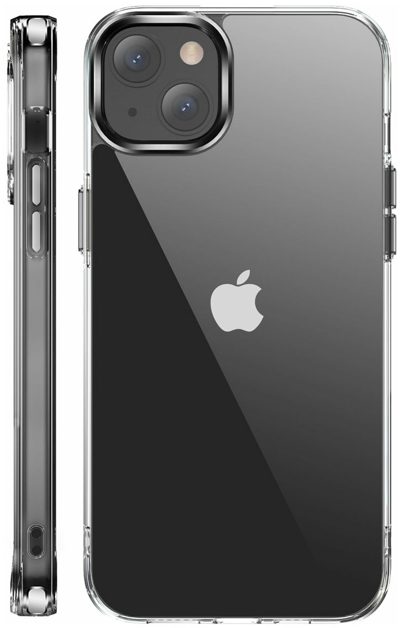 Защитный чехол для Apple iPhone 14 Plus / 15 Plus Прозрачный защитный силиконовый чехол на айфон 14 / 15 плюс