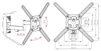 Кронштейн на стену Kromax ATLANTIS-15 Grey Titan