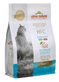 Корм Almo Nature для стерилизованных кошек, со свежей треской (50% рыбы) - 1,2 кг