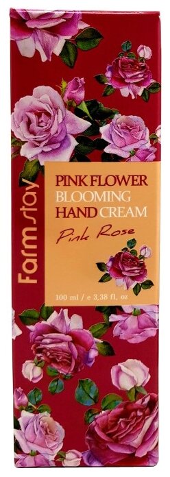 Крем для рук с экстрактом розы FarmStay Pink Flower Blooming Hand Cream Pink Rose, 100мл - фото №2