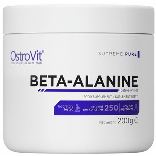 Бета-Аланин OstroVit Supreme Pure Beta-Alanine 200 г. аминокислоты отдельные ostrovit beta alanine shot 80 мл вишня лимон лайм