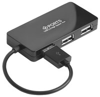 USB-концентратор GreenConnect GCR-UH244B разъемов: 4 черный