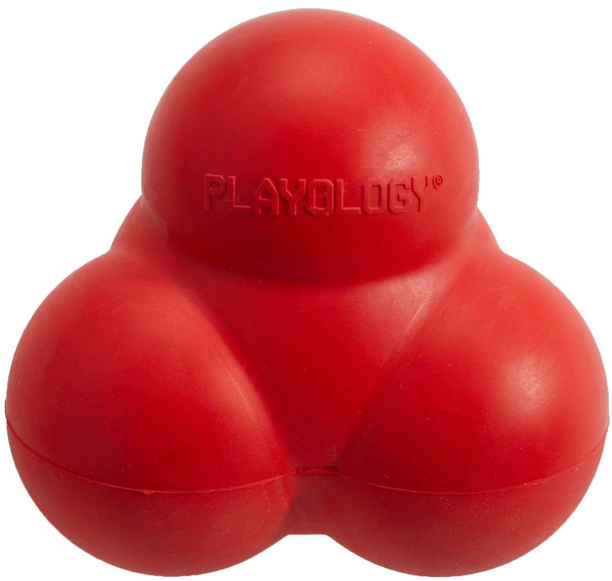 Игрушка для собак Playology Squeaky bounce Ball L, красный