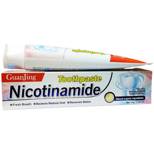 GuanJing Зубная паста Nicotinamide Отбеливающая, Антибактериальная, 100 гр