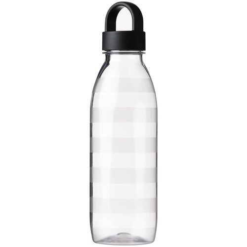 Бутылка для воды ИКЕА 365+ 80512488 700 мл пластик в полоску/темно-серый