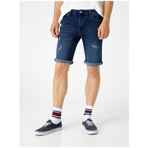 фото Шорты koton men, 1yam43045yd, цвет: indigo, размер: 31