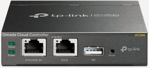 Изображение товара Контроллер TP-Link Omada OC200 аппаратный, 2xRJ45 100Мбит/с, 1xUSB 2.0, 1xMicroUSB, 100 точек и 10 роутеров Omada, 20 коммутаторов JetStream