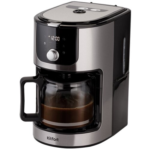 Кофемашина Kitfort КТ-782 нержавеющая стальчерный 658000₽