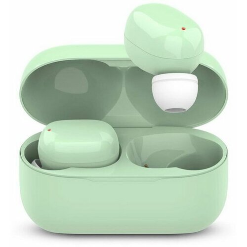 Наушники TWS Samun вакуумные микрофон беспроводная зарядка 300 мАч IP54 зеленые 86800₽
