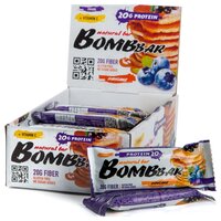 BombBar протеиновый батончик Natural Bar + Vitamin C (60 г)(20 шт.) овсяный с вишней