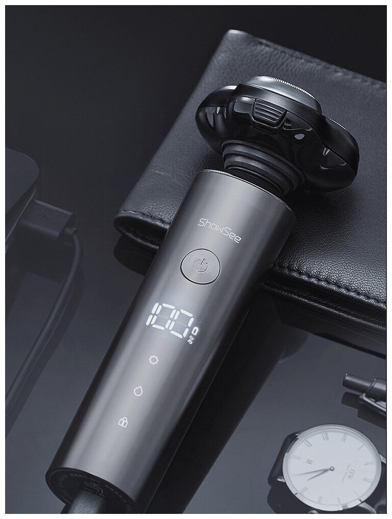 Электробритва Xiaomi ShowSee Electric Shaver (F305-GY) черная - фотография № 20