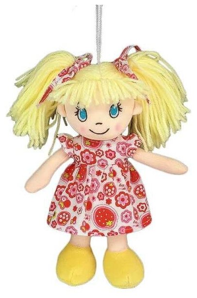 Кукла ABtoys Мягкое сердце, мягконабивная, платье в цветочек, 20 см M6035