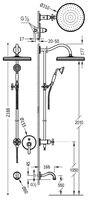 Душевая стойка TRES Monoclasic 24218006AC