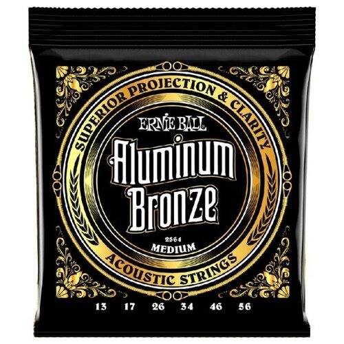 Струны для акустической гитары Ernie Ball P02564 Aluminum Bronze Medium (13-17-26-34-46-56) ernie ball 2564 струны для акустической гитары