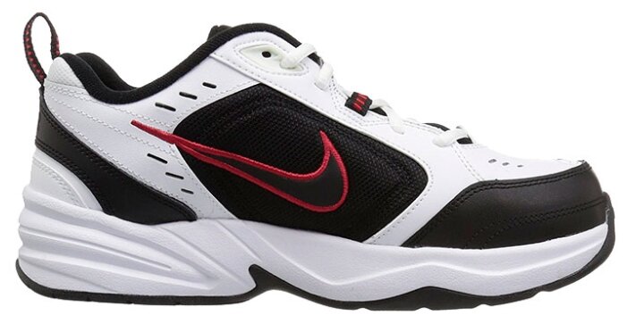 nike air monarch iv black red