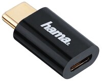 Разъем HAMA microUSB - USB Type-C (00178399) черный