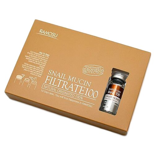 фото Ramosu Snail Mucin Filtrate 100 сыворотка для лица концентрат муцина улитки, 10 мл (3 шт.)