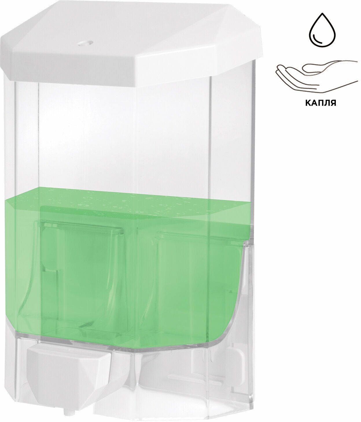 Дозатор для жидкого мыла LAIMA PROFESSIONAL ORIGINAL, наливной, 1 л, прозрачный, пластик, 605773 В комплекте: 1шт.