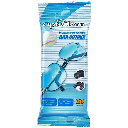 Влажные салфетки OptiClean, для оптики, 20 шт