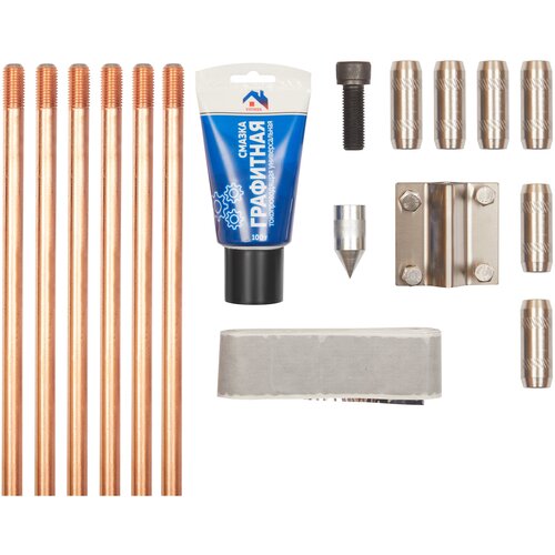 Комплект заземления 1 х 9 метров из омедненной стали (6х1500мм, D-14,2мм)