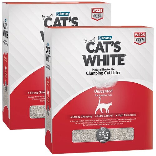 CAT'S WHITE NATURAL BOX наполнитель комкующийся для туалета кошек без ароматизатора коробка (6 + 6 л) наполнитель для кошачьего туалета cat s white natural комкующийся без ароматизатора 5л