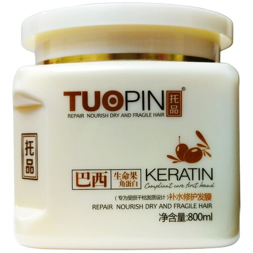 TUOPIN Маска для волос Keratin Увлажняющая, Питательная Кератиновое Восстановление, 800 мл