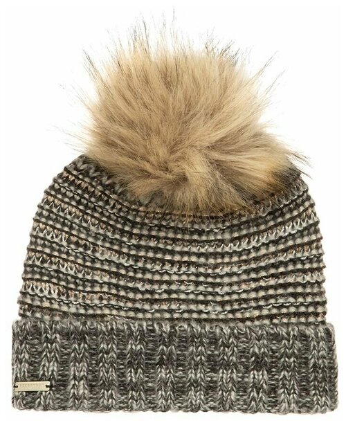 Шапка SEEBERGER арт. 18242-1 POMPOM BEANIE (темно-серый), размер ONE