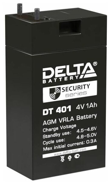 Аккумулятор ОПС 4В 1А. ч для фонарей трофи Delta DT 401