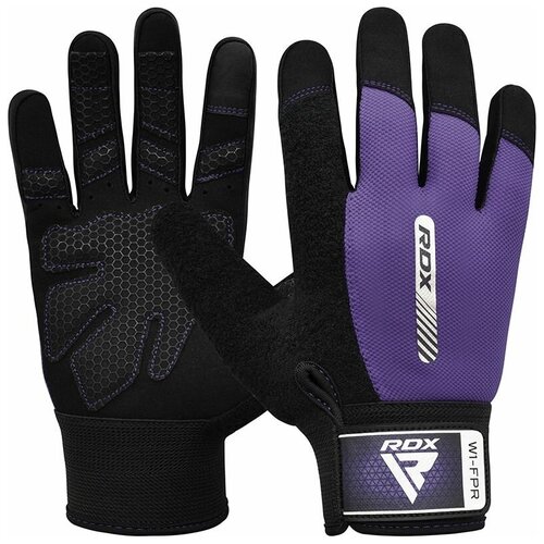 Перчатки фитнес и бодибилдинг RDX W1 FULL FINGER GYM GLOVES , размер M, фиолетовый