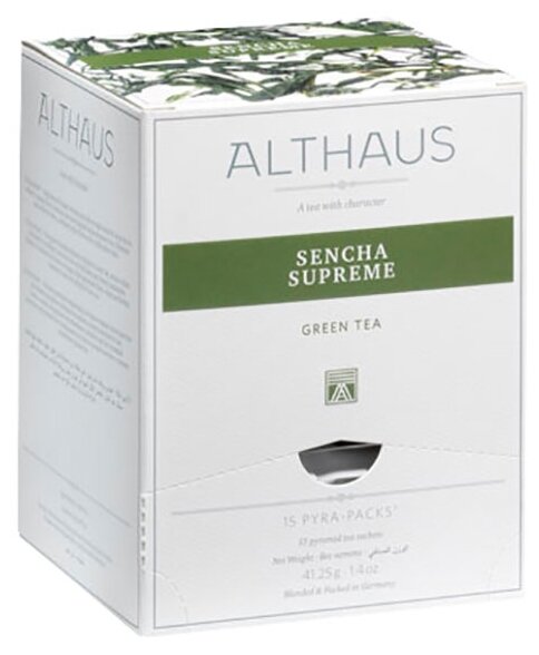 Чай зеленый Althaus Pyra-Pack Sencha Supreme (Сенча Суприм), 15 пир. - фотография № 1