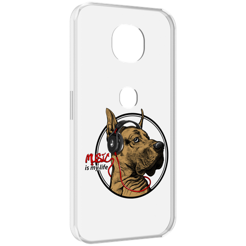 Чехол MyPads музыкальная собака для Motorola Moto G5S (XT1799-2) задняя-панель-накладка-бампер чехол mypads очень довольная собака для motorola moto g5s xt1799 2 задняя панель накладка бампер