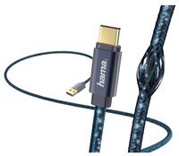 Кабель HAMA USB - USB Type-C Glitter (00183206) 1.5 м синий