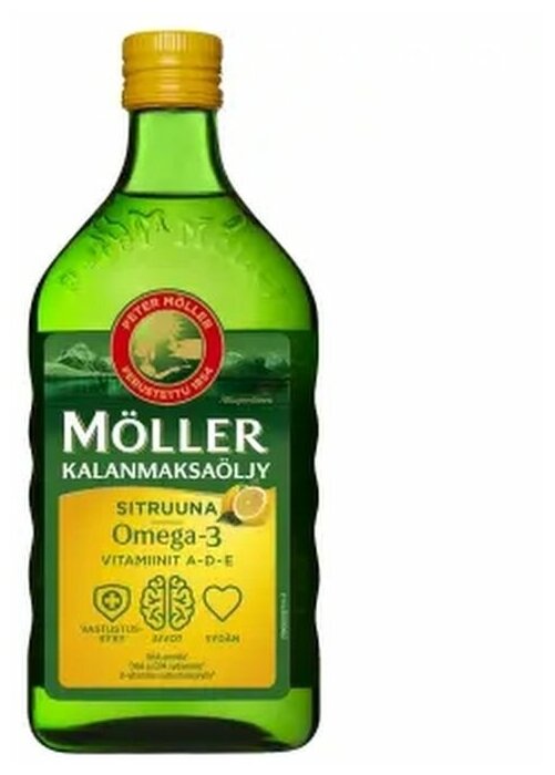 Жидкий рыбий жир Moller (Моллер) с лимоном Омега 3 500мл