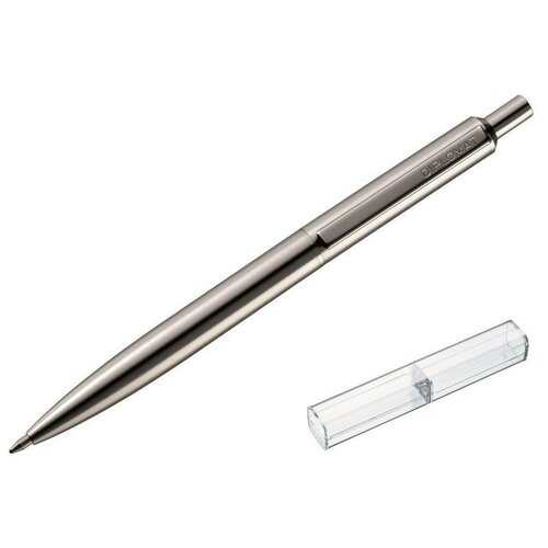 Ручка шариковая Diplomat Equipment stainless steel (0.7мм, синий цвет чернил, корпус серебристый) (D10543213)