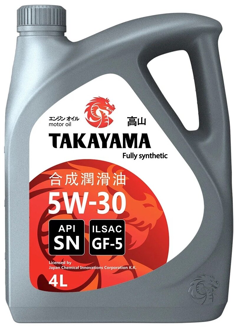 TAKAYAMA Масло Моторное Sae 5W-30 Ilsac Gf-5, Api Sn (Синт) 4Л Пластик