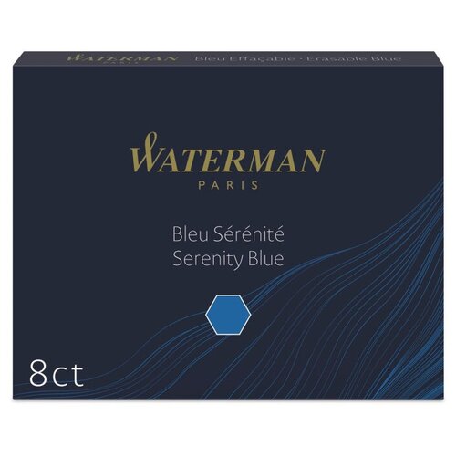 Комплект 6 упаковок, Картридж чернильный для перьевой ручки WATERMAN Cartridge Size Standard син