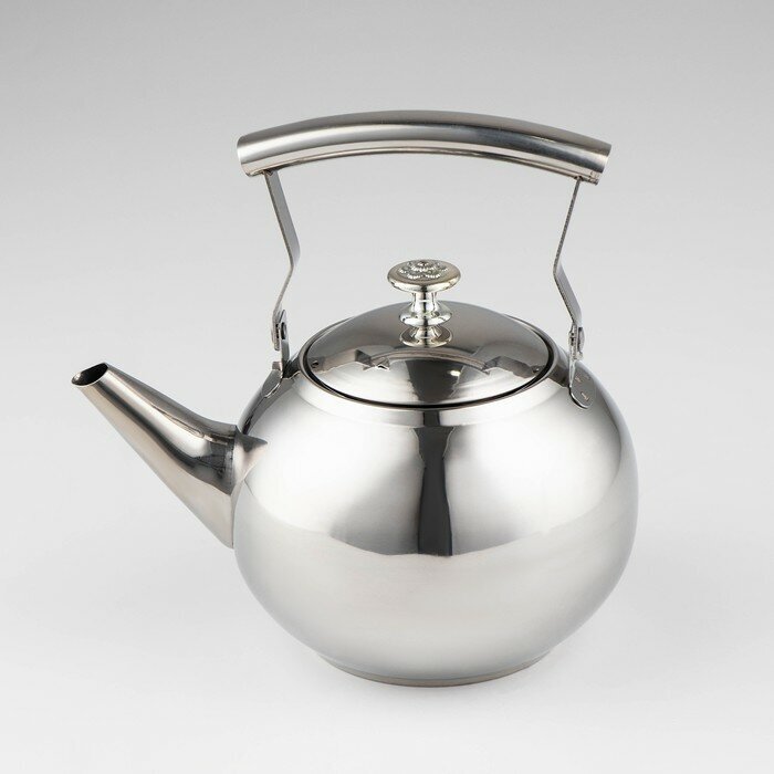 SUI Чайник из нержавеющей стали «Жуан», 1 л, металлическое сито, цвет хромированный