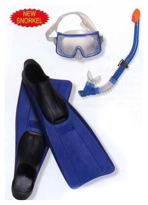Набор для плавания INTEX "World Sports Set"(маска, трубка, ласты) (от 8лет)