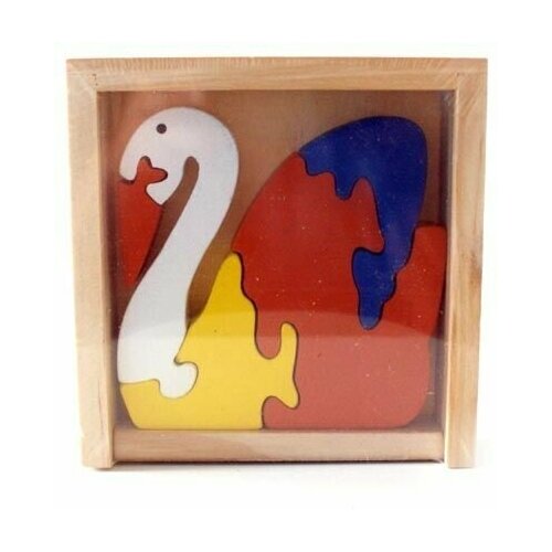 Пазл лебедь мозаика, модель для сборки 5 деталей, деревянная игрушка TONGDE