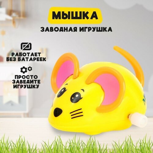 Заводная игрушка «Мышка», цвета микс