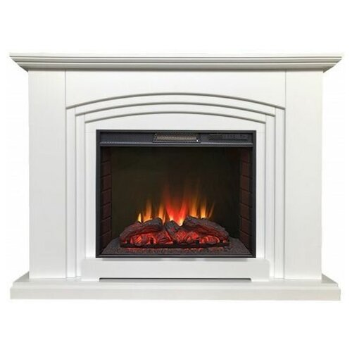 Электрокамин FlameKamin Бирмингем WT с очагом Sparta 25.5 LED (камин электрический)