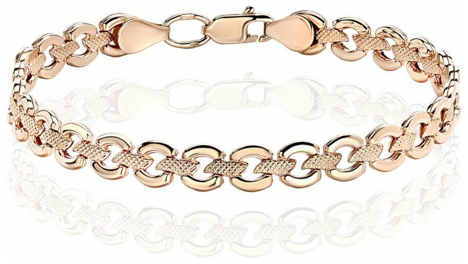 Браслет-цепочка, красное золото, 585 проба