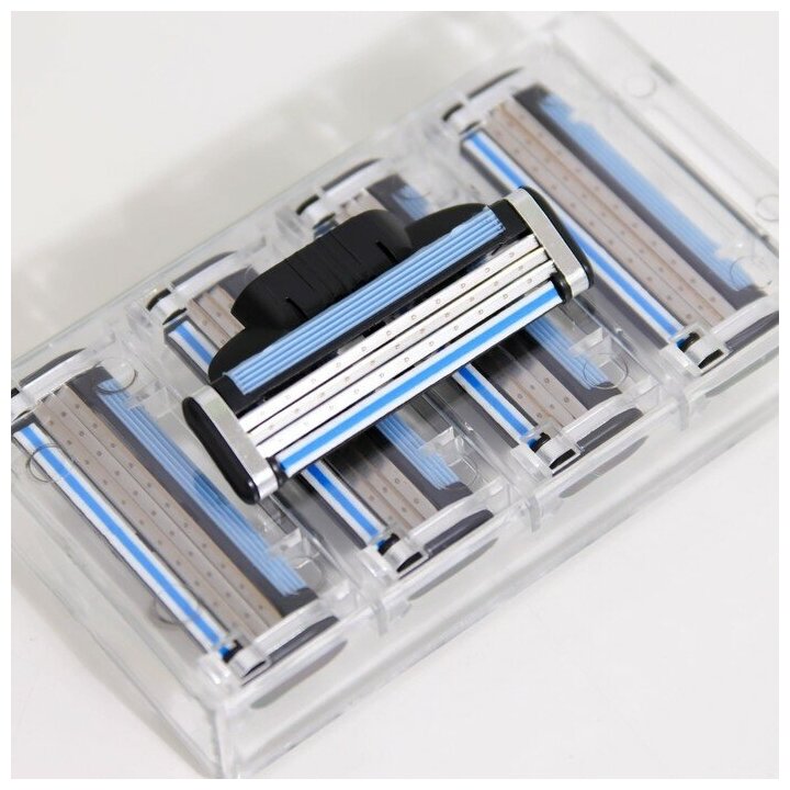 Сменные кассеты для бритья, 4 шт, совместимы с Gillette Mach3